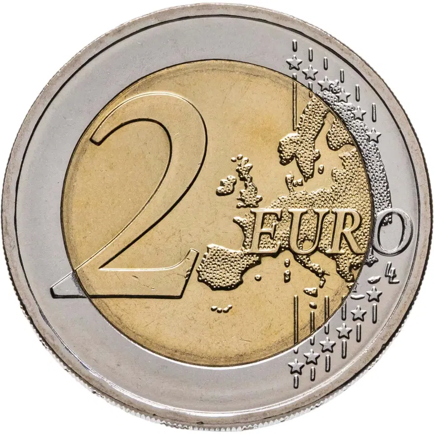 Германия 2 евро (euro) 2022 35 лет программы Erasmus, знак монетного двора "F" - Штутгарт, реверс