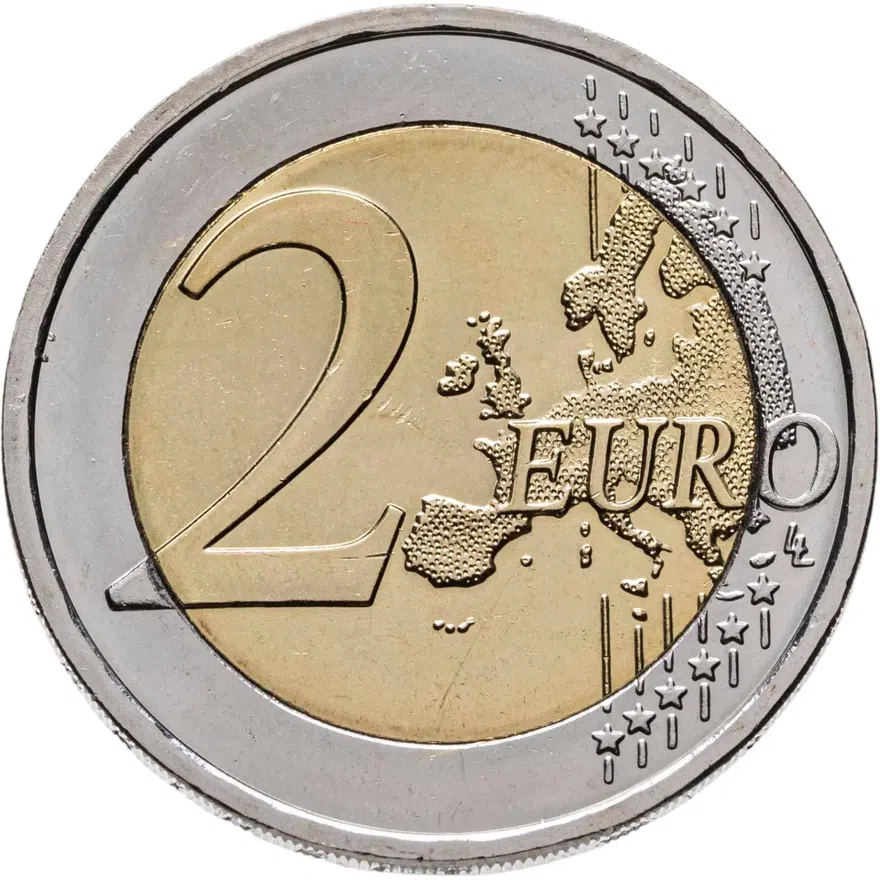 Германия 2 евро (euro) 2022 35 лет программы Erasmus, знак монетного двора "G" - Карлсруэ, реверс