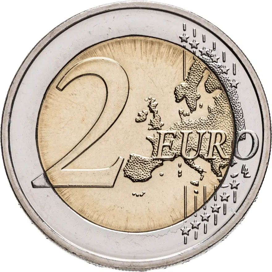 Германия 2 евро (euro) 2021 Федеральная земля Саксония-Анхальт - Магдебургский собор, знак монетного двора "F" - Штутгарт, реверс