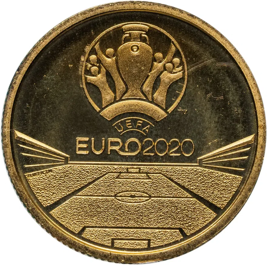 Бельгия 2 1/2 евро (euro) 2021 Чемпионат Европы по футболу UEFA EURO 2020 в сувенирном блистере, аверс