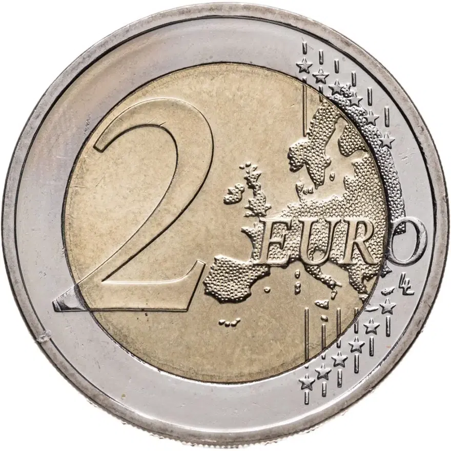 Германия 2 евро (euro) 2019 D "30 лет Падению Берлинской стены", реверс