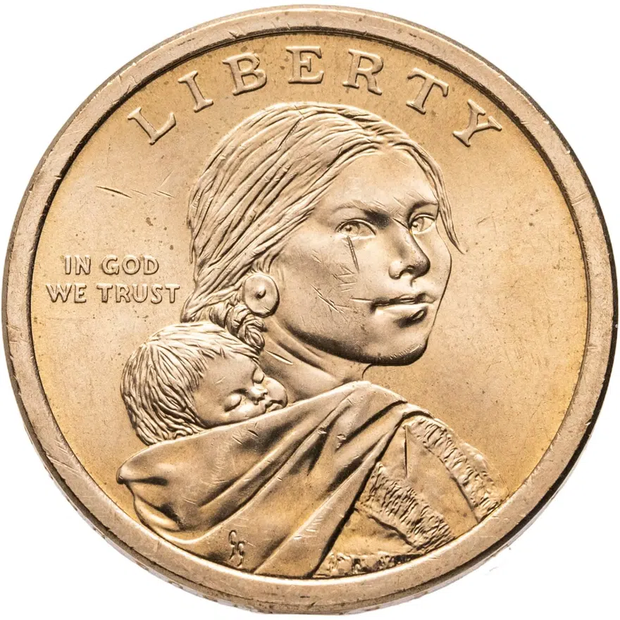 США 1 доллар (dollar) 2019 P "Американские индейцы в космической программе"