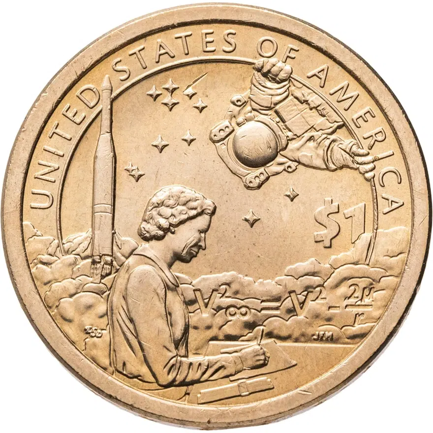 США 1 доллар (dollar) 2019 P "Американские индейцы в космической программе", реверс