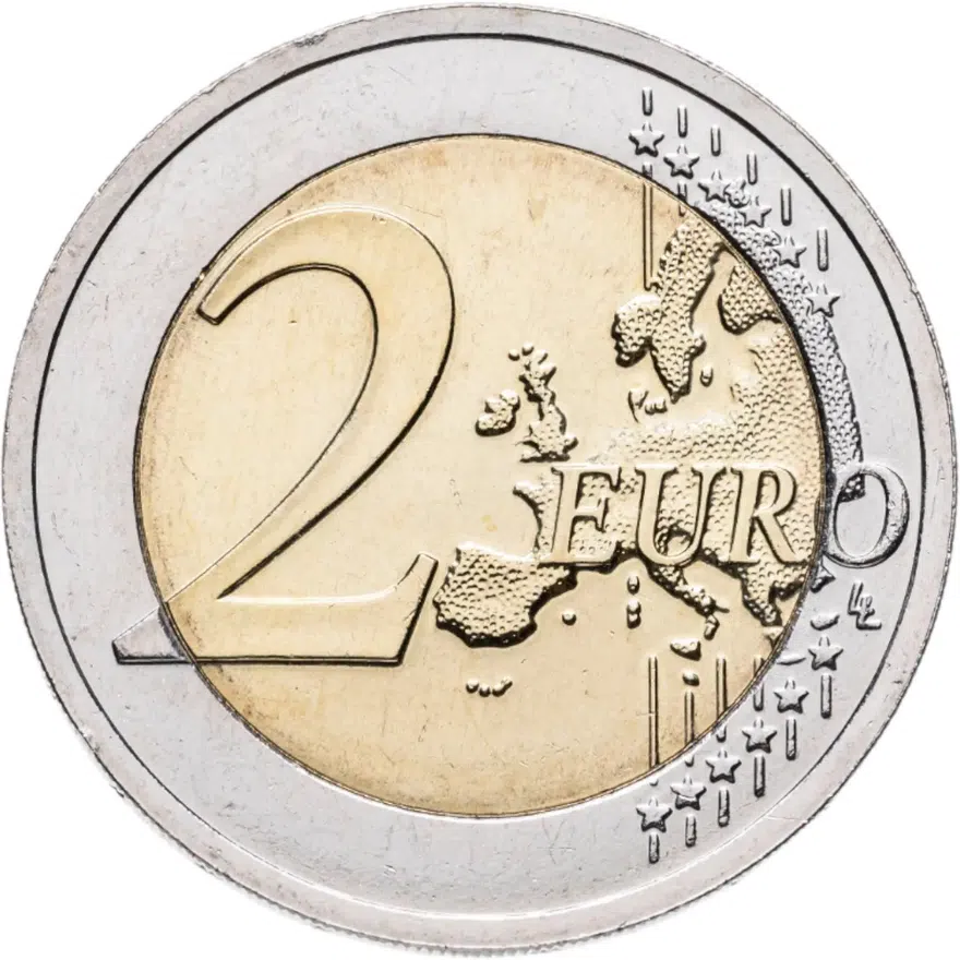 Латвия 2 евро 2022 "35 лет программе Эразмус", реверс