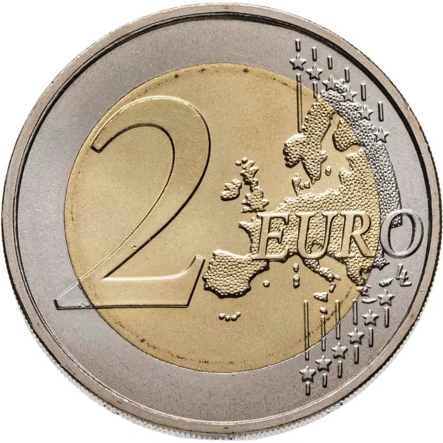 Португалия 2 евро (euro) 2022 35 лет программы Erasmus, реверс