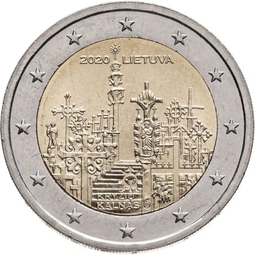 Литва 2 евро (euro) 2020 Гора крестов, аверс