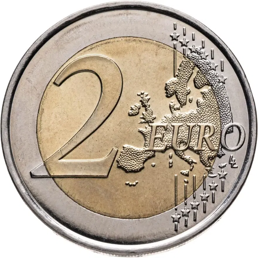 Франция 2 евро 2020 50 лет со дня смерти Шарля де Голля, реверс