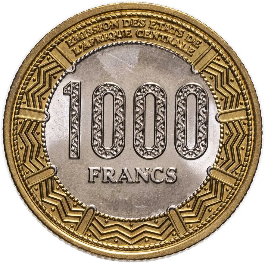Экваториальная Гвинея 1000 франков 2020, реверс