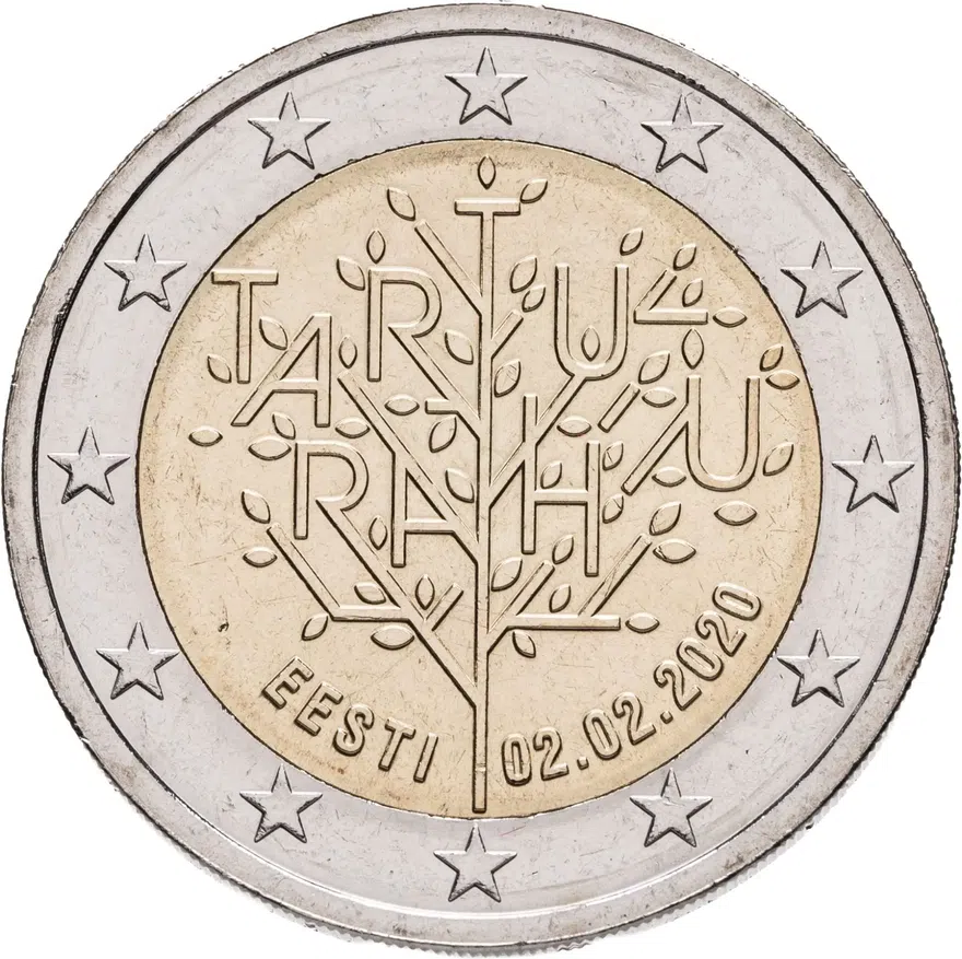 Эстония 2 евро (euro) 2020 100-летие Тартуского мирного договора между РСФСР и Эстонией