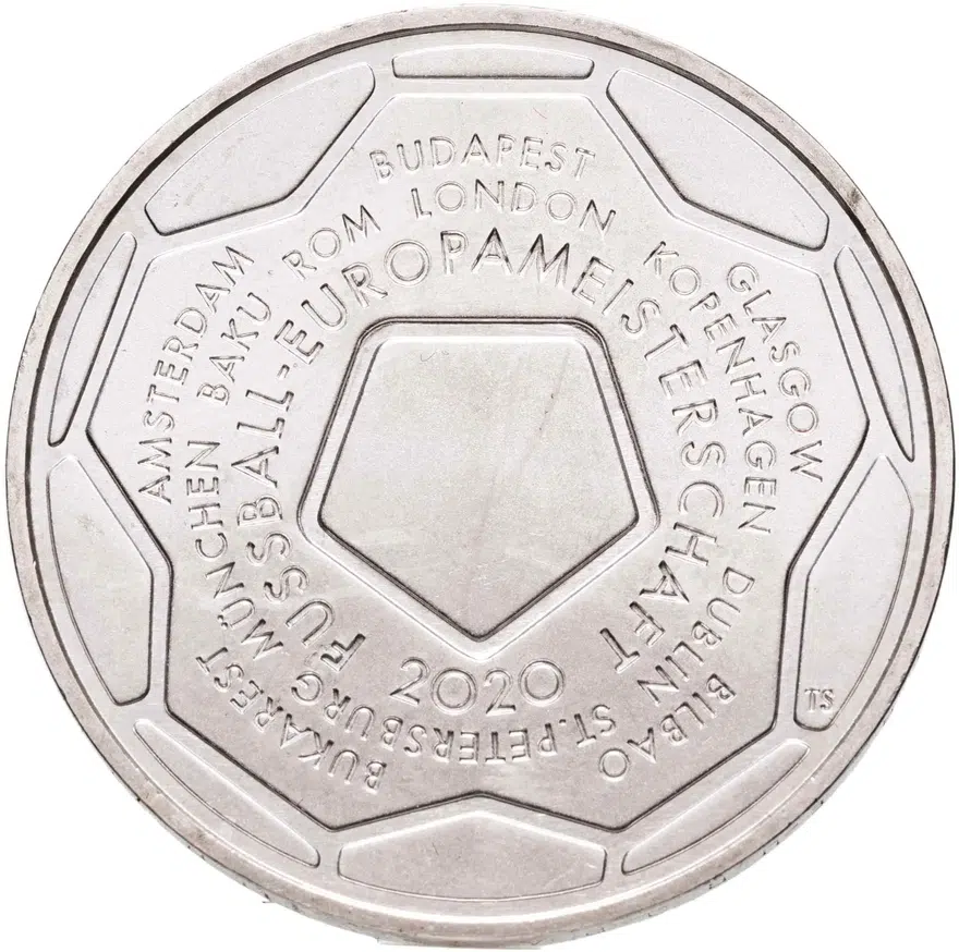 Германия 20 евро 2020 Чемпионат Европы по футболу UEFA EURO 2020, реверс
