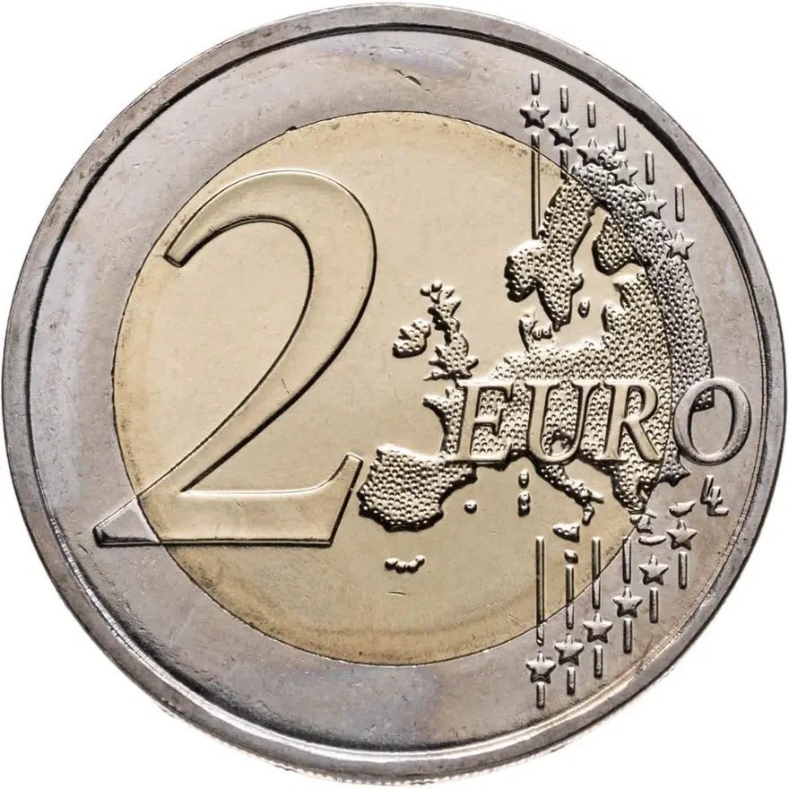 Франция 2 евро (euro) 2019 30 лет Падению Берлинской стены, реверс