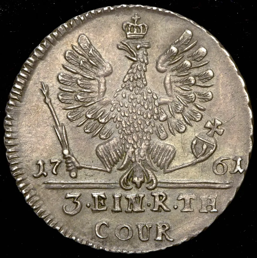 1/3 талера 1761, реверс