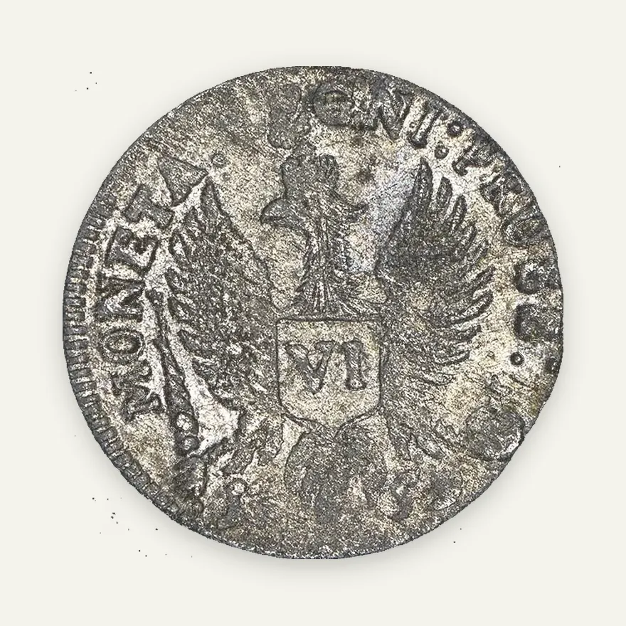 6 грошей 1759, "ELISABETHA I IMP.", реверс