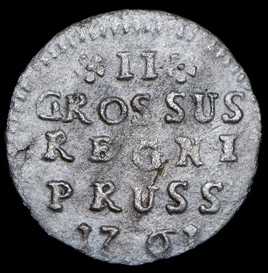2 гроша 1761, реверс
