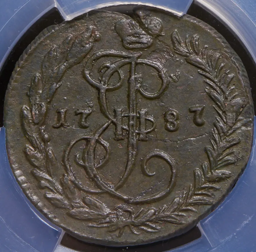Денга 1787 КМ, реверс