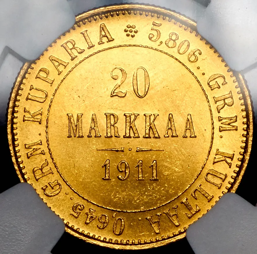 20 марок 1911 L, реверс