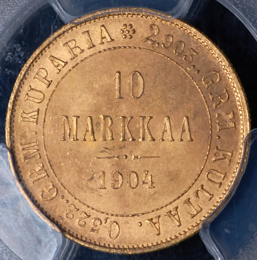 10 марок 1904 L, реверс