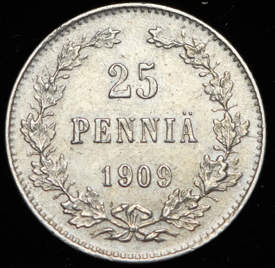 25 пенни 1909 L, реверс