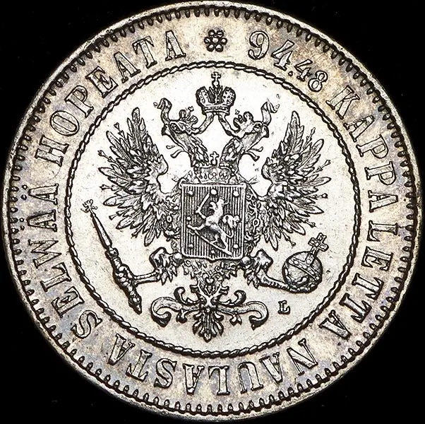 1 марка 1892 L, реверс