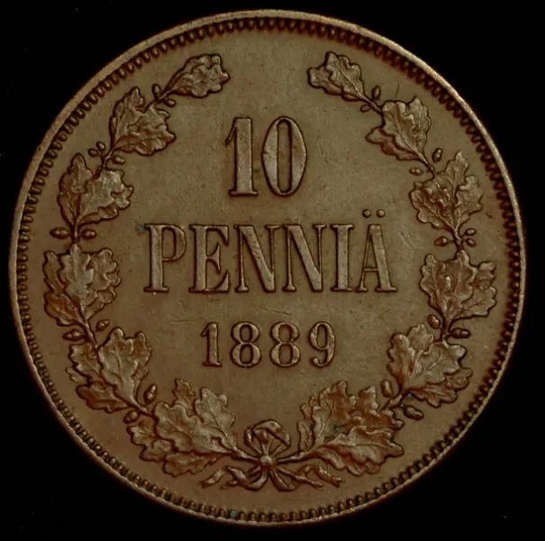 10 пенни 1889, реверс