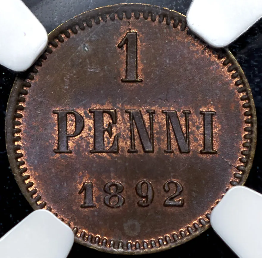 1 пенни 1892, реверс