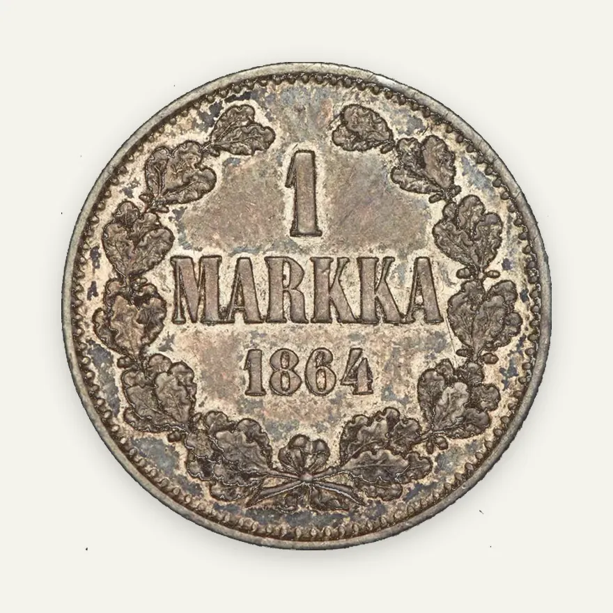 1 марка 1864 S, реверс
