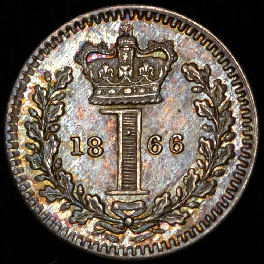 1 пенни 1866, реверс