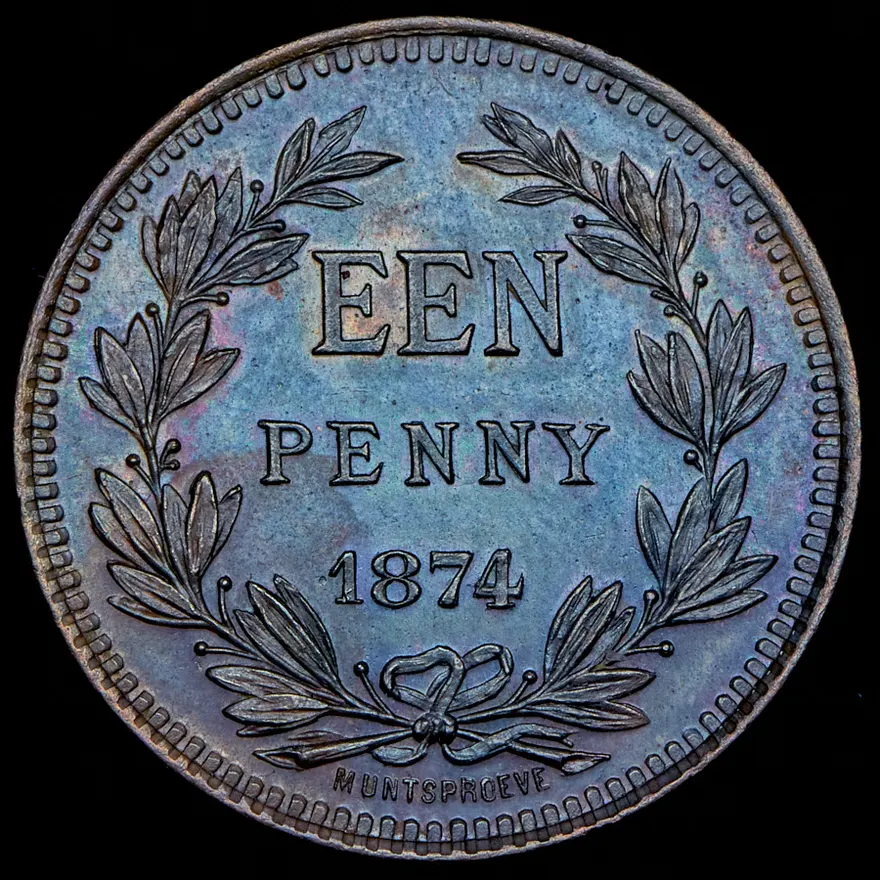 1 пенни 1874, реверс