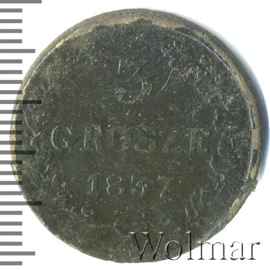 3 гроша 1837 MW