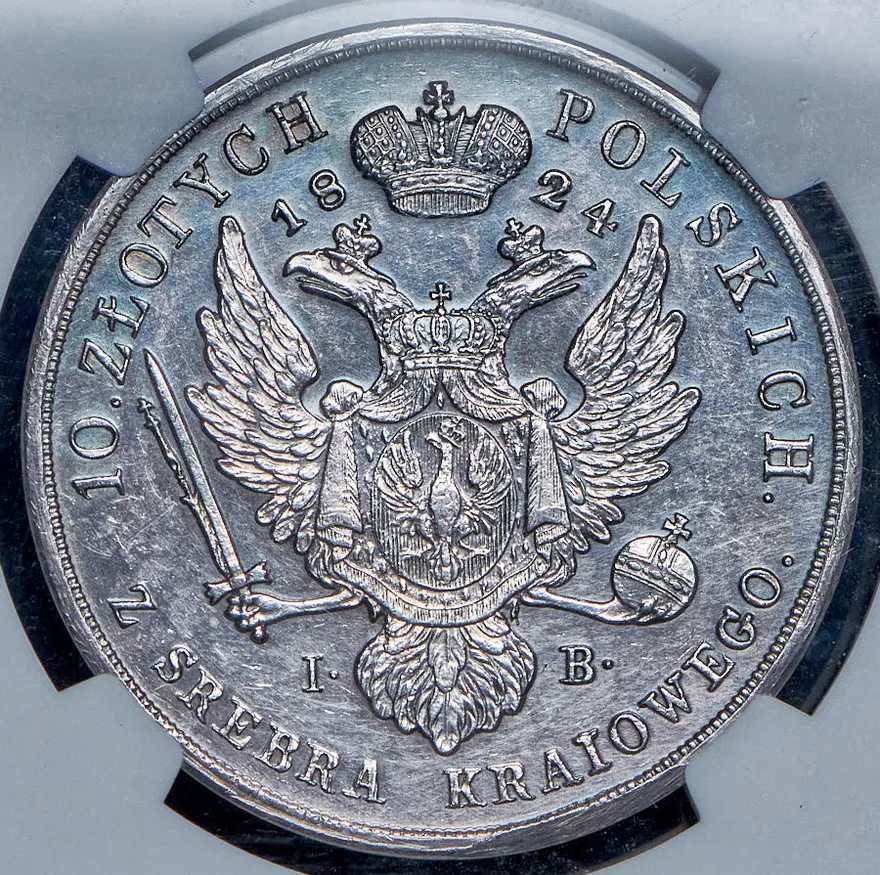 10 злотых 1824 IB, реверс
