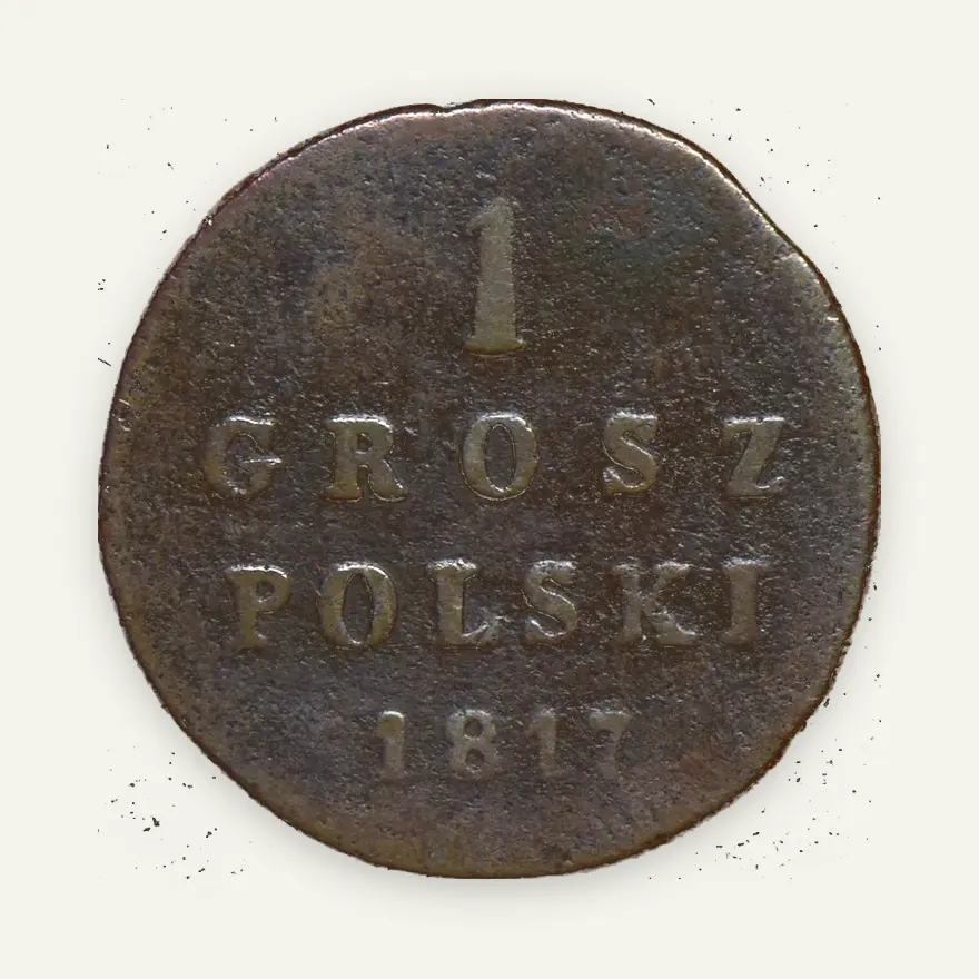 1 грош 1817 IB, орел 1816, реверс