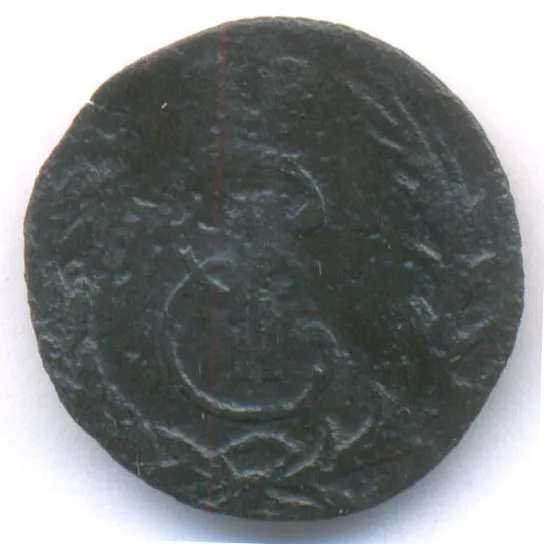 Денга 1766, Биткин 1167, гурт гладкий, реверс
