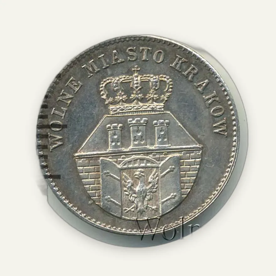 1 злотый 1835 "Свободный город Краков", реверс