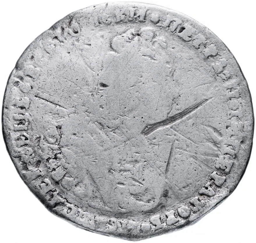 Полтина 1727    Петр II, московский тип, Биткин 34-38 (R), аверс