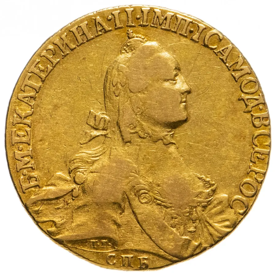 10 рублей 1764 СПБ-TI, аверс