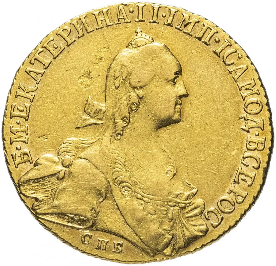 10 рублей 1766 СПБ-TI   портрет уже