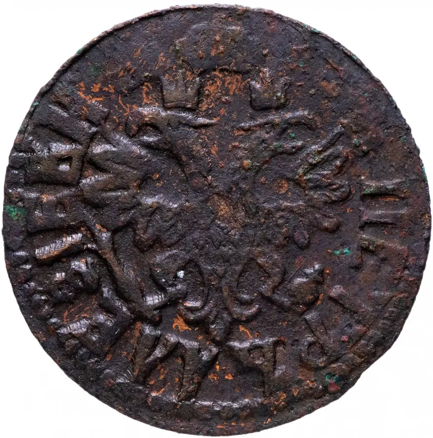 полушка 1704 года ПОВЕЛИТЕЛЬ, реверс