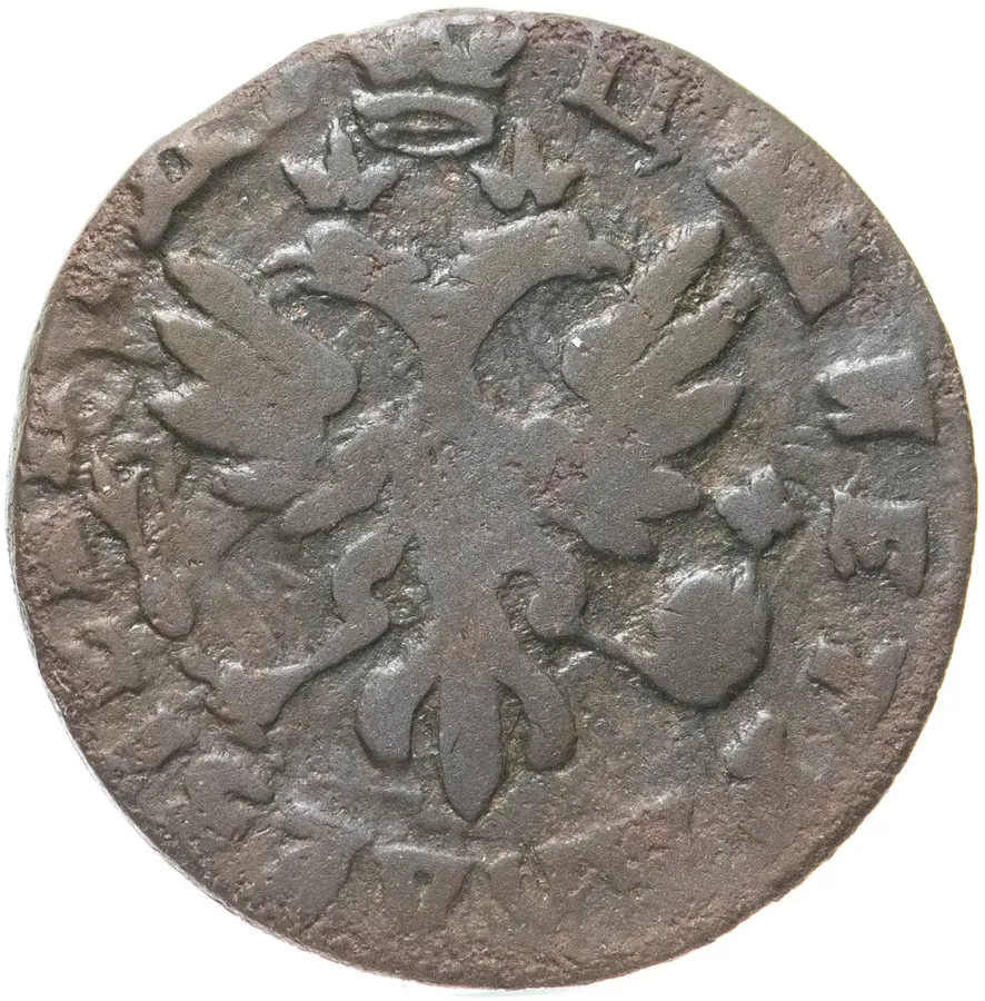 полушка 1714 года, реверс