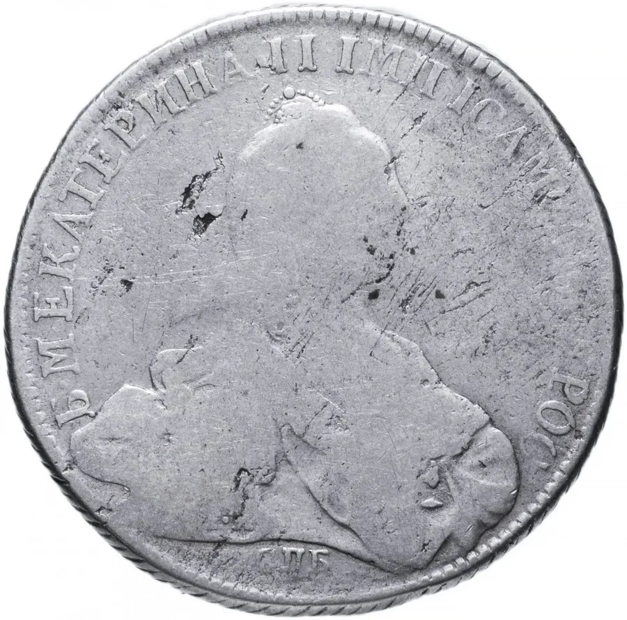 1 рубль 1773 СПБ-ТI-ЯЧ, реверс
