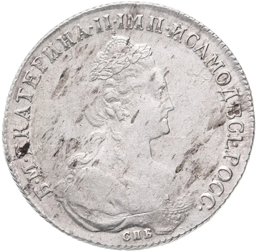 1 рубль 1782 СПБ-ИЗ, аверс