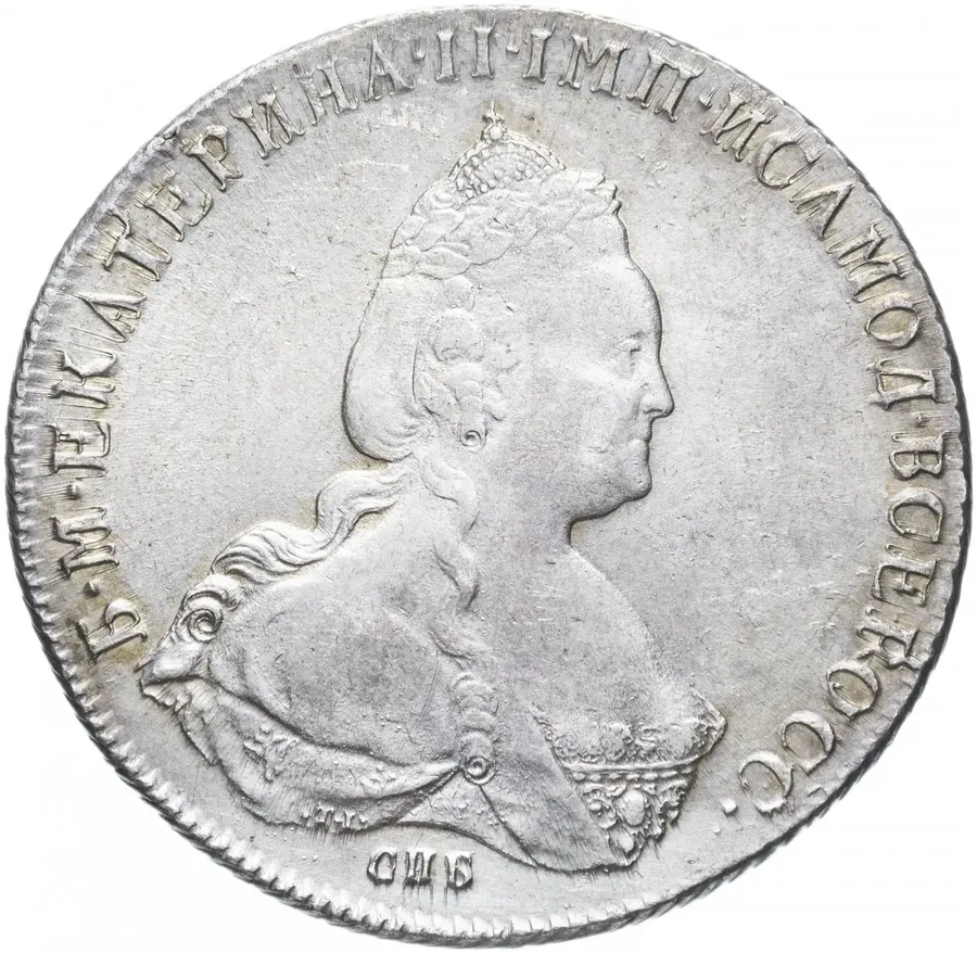 1 рубль 1786 СПБ-TI-ЯА, аверс