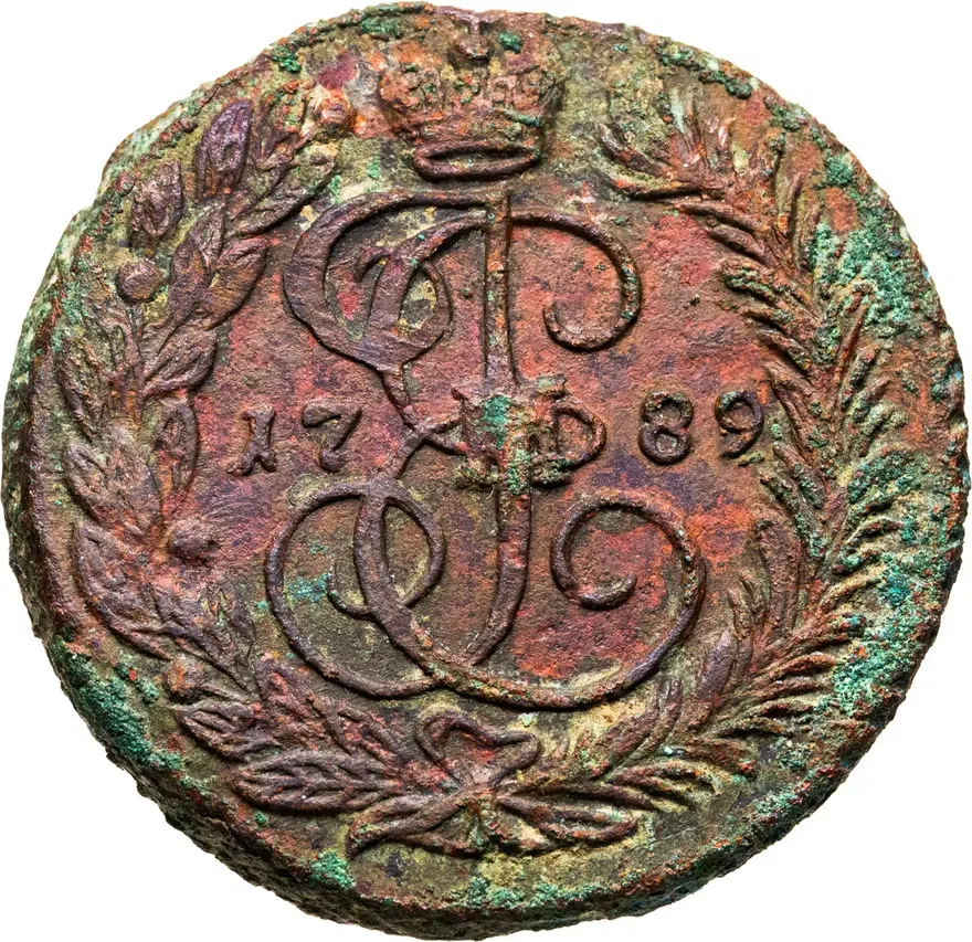 2 копейки 1789 ЕМ, аверс