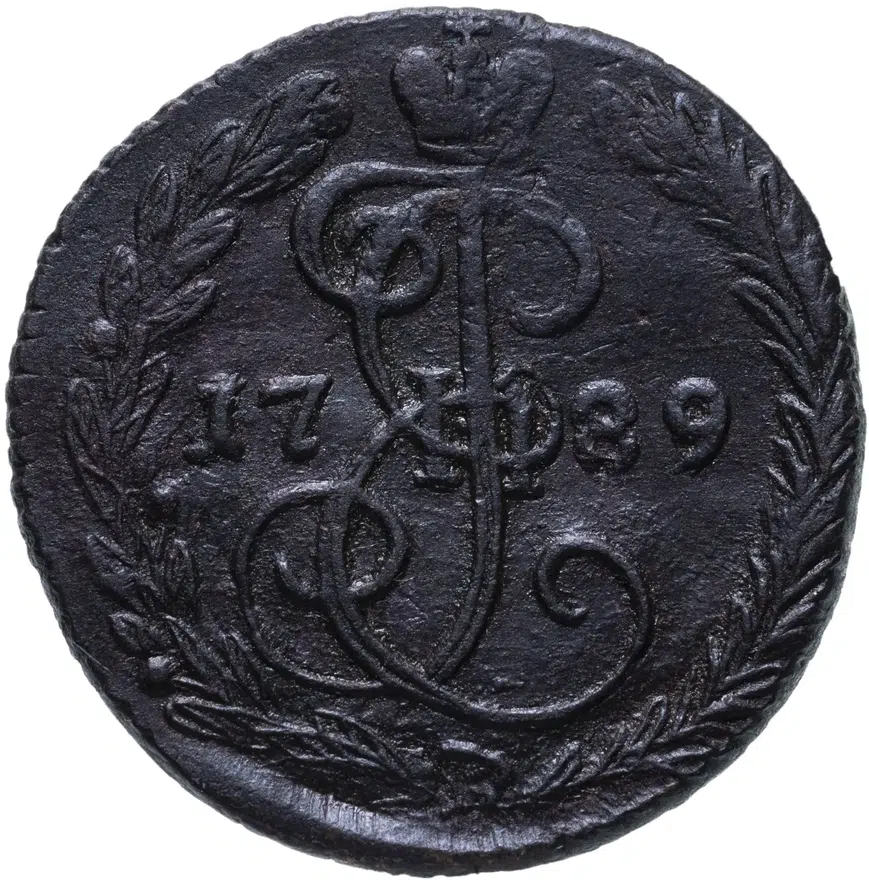 денга 1789 ЕМ, аверс