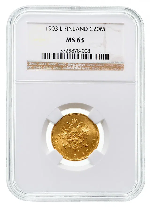 20 марок 1903 L в слабе NGC