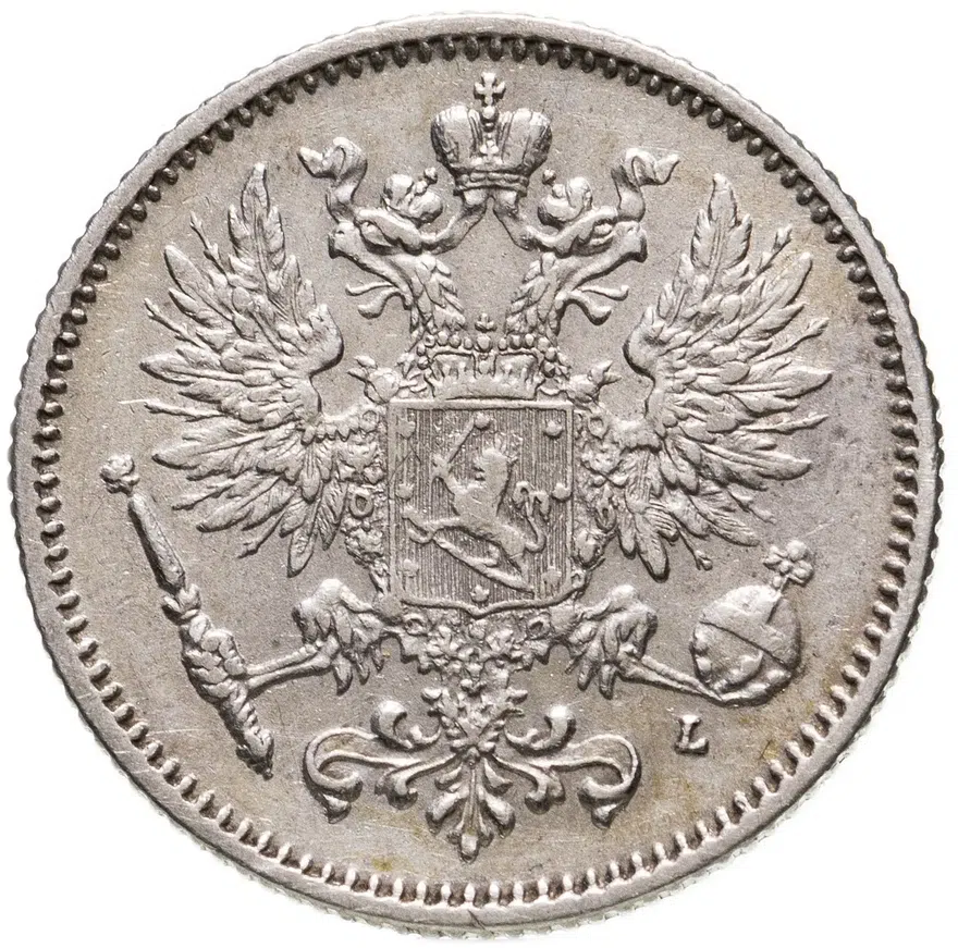 50 пенни 1907 L, реверс