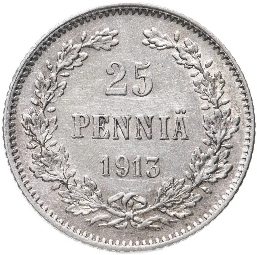 25 пенни (pennia) 1913 S
