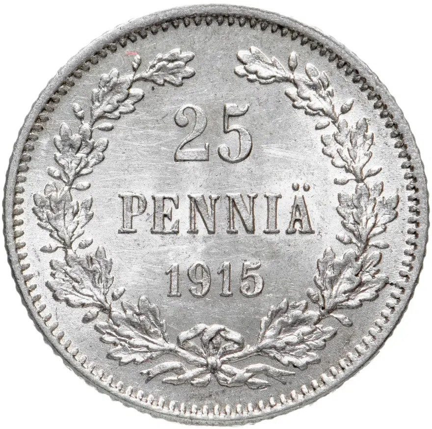 25 пенни 1915 S, монета для Финляндии