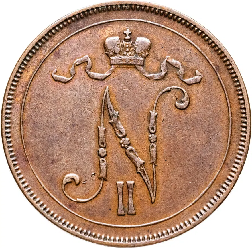 10 пенни (pennia) 1895, реверс