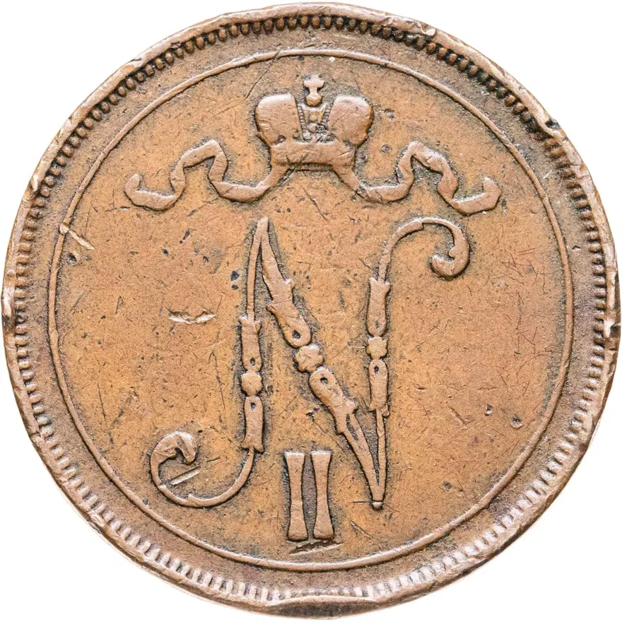 10 пенни (pennia) 1905, реверс