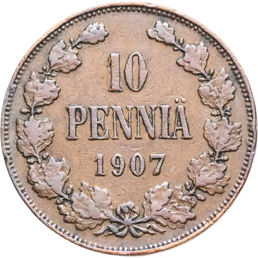 10 пенни (pennia) 1907
